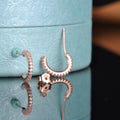 New Fashion Attractive Design Half Ring Inlaid Zircon Stone Rose Gold Plated S925 Sterling Silver Earrings for Women