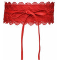 Beauty Custom Colors Wholesale Retail PU Belt Lady Fashion Fabric Lace PU Leather Belt Women