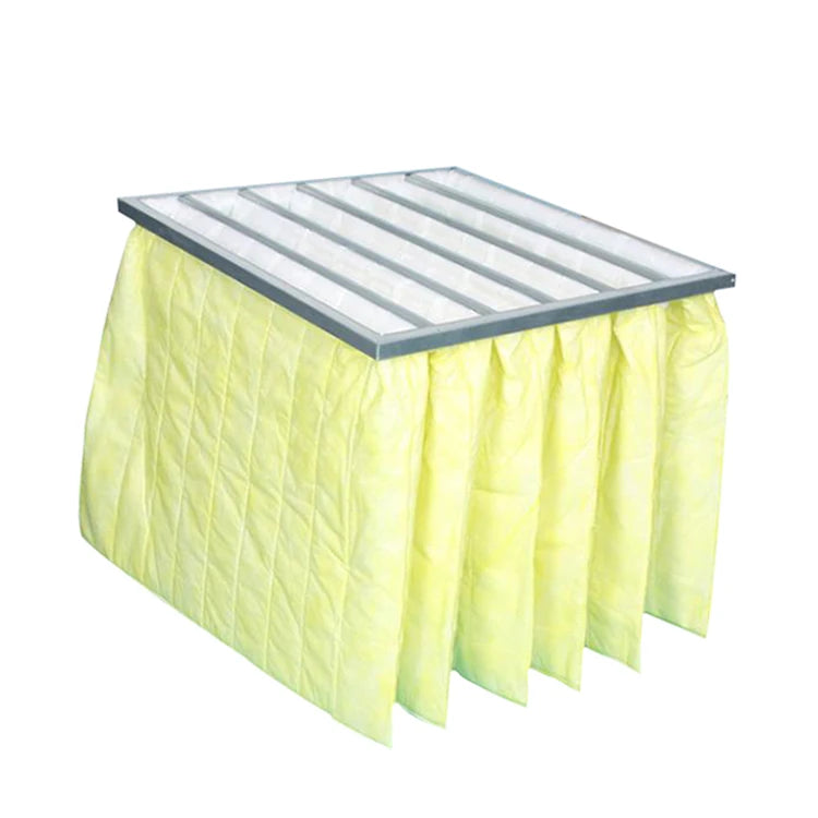 New Bag Pocket Filter F5 F7 F9 Synthetic Fiber Glass Industrial HVAC HEPA Pre Filter with 1-5um Porosity and 2000 CFM