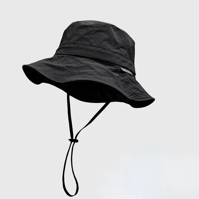 2026 New Arrival Oversized Matte Bucket Hat with Adjustable Chin Strap Custom Logo Mesh Fabric Casual Summer Outdoor
