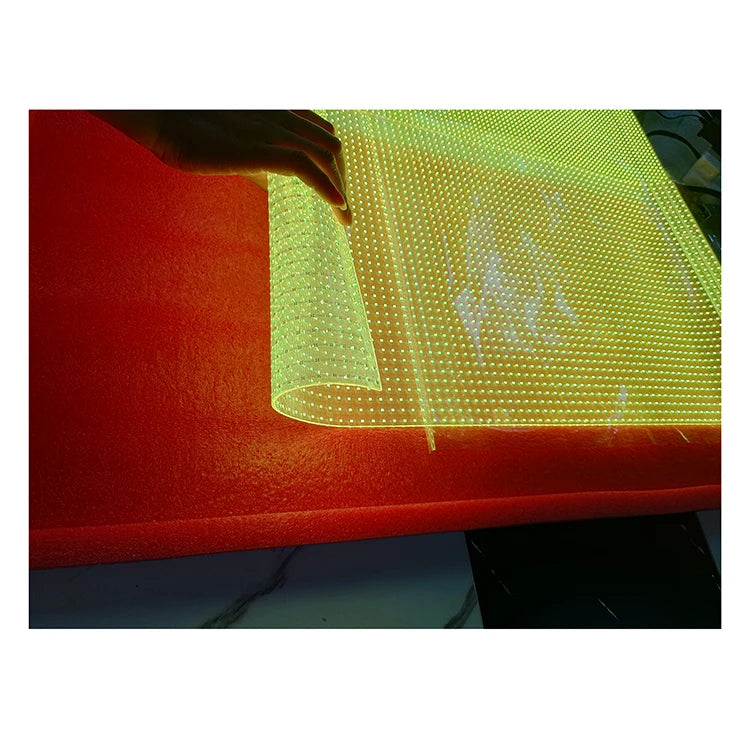 High Brightness Self-Adhesive P6/P8/10 Indoor Transparent Flexible LED Film Screen for Video & Advertising