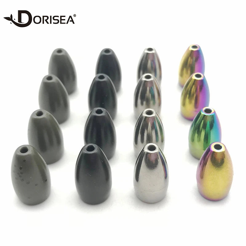 DORISEA Eco Pro Tungsten Series Flipping Bullet Weight Sinker Drop Shot Bass River Stream Fishing Tools & Accessories