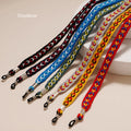 Fancy Retro Anti-Loss Cotton Lanyard for Sunglasses Wide Striped Strap Woven Cloth Necklace Hanging Rope Chain Eyeglasses Parts