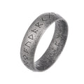 316L Stainless Steel Antique Silver Plated Mens Ring Norse Myth Runes Amulet Ring Viking Ring Jewelry Wholesale