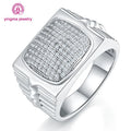 Fully Iced Out White D VVS1 Moissanite Diamond 0.7ct 925 Sterling Silver Round Brilliant Cut Hip Hop Rings Men Jewelry