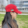 Custom Logo Palestine Embroidered Baseball Hat 100% Cotton Curved Brim Buckle Closure