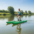 QIQU Aluminum Frame High-Speed Stable Pedal Inflatable Maintenance-Free Water Bike for Lake Adventure Single Rider Fun