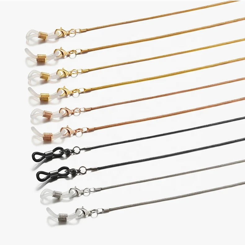 Fashion Snake Glasses Chain Copper Eyeglass Chain with Lobster Face Mask Sunglasses Strap Holder