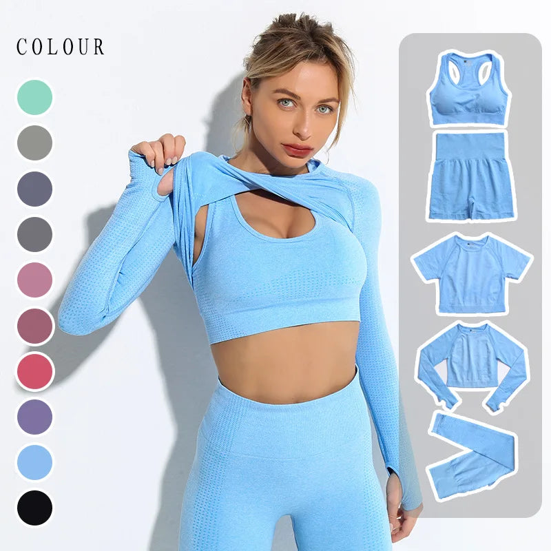 The New Yoga Pants Pure Color Casual Stretch Sweatpants Seamless Knitted Yoga Pants Divtop Fashion Yoga Pants