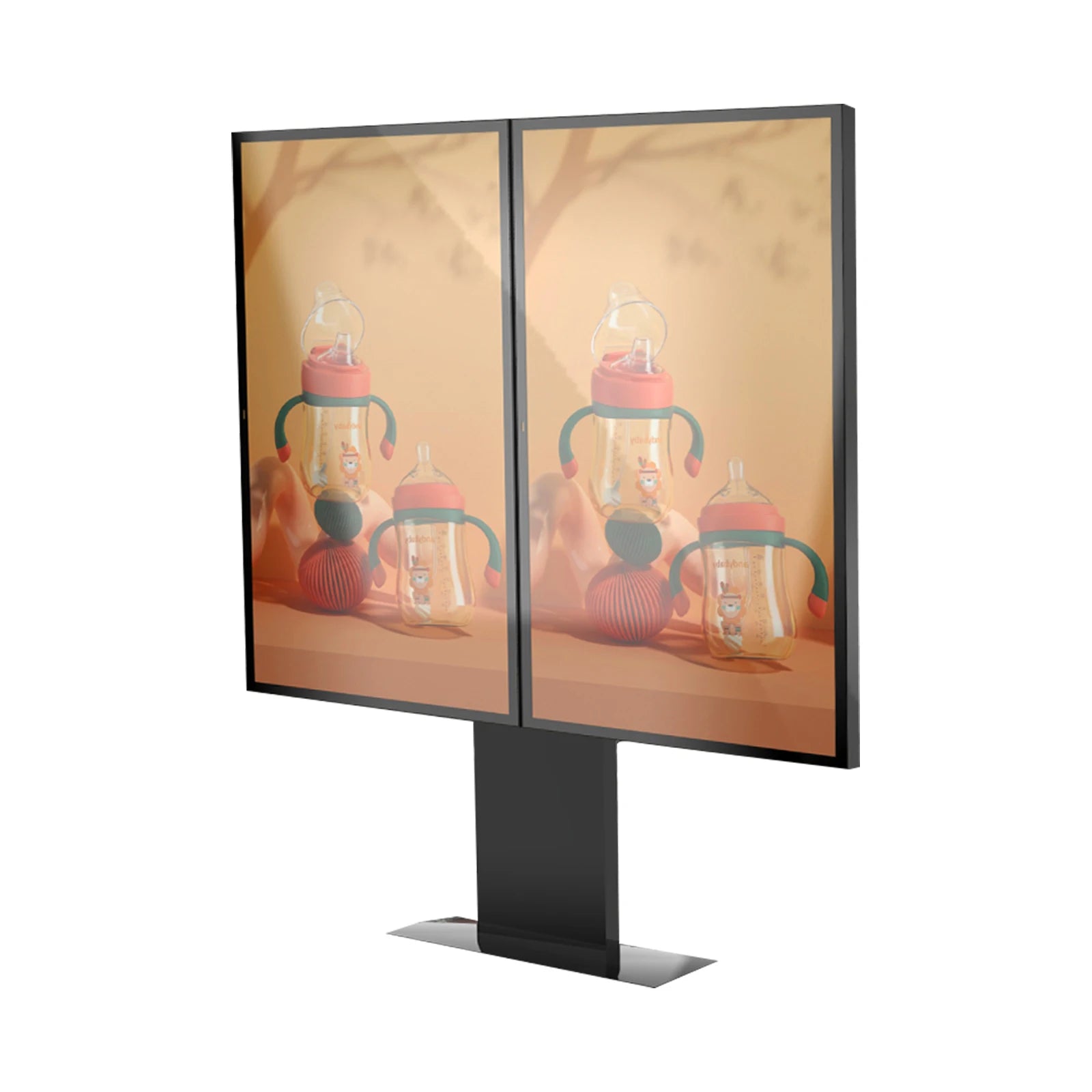 55 Inch Dual Screen Outdoor IP66 Waterproof Dustproof 4K LCD Touch Screen Android Digital Signage Display Built-In CMS