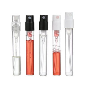 1.5ml 2ml Crimping Neck Glass Empty Perfume Sample Testers Spray Bottle with Screen Printing Eco-friendly Recyclable