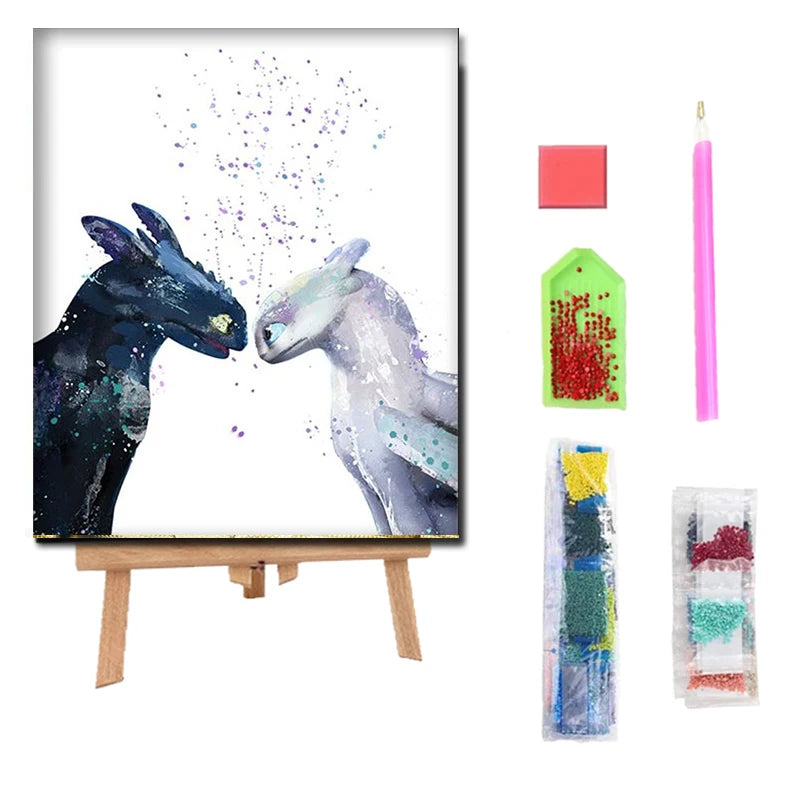 DIY Handpainted Animal Diamond Painting for Kids-Multiple Scenarios Customizable Size