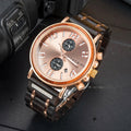 Wholesale Promotion Custom New Design Chronograph Watch Men Luxury Wooden Watches Manufacturer