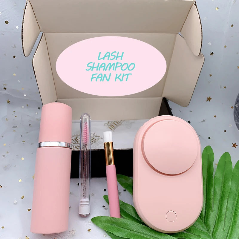 Eyelash Lash Shampoo Kit Private Label Wholesale 60ml Blueberry With logo pink Retail Foam Foam Deep Clean Sensitive Skin