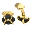 Fancy Natural Volcanic Rock Shell Cufflinks Unisex Versatile Business/Engagement/Wedding/Anniversary/Party Gifts
