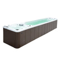 Freestanding 12M Long Outdoor Swimming Pool Spa Dual Zone Hot Tub Swim Spa with Smart Balboa System