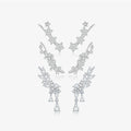 FUAMAY Fashion Sterling Silver Zircon Climbing Earrings Dainty Ins Style Star Leaf Cubic Zircon Earrings for Women