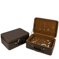 Factory Wholesale Large Capacity PU Leather Jewelry Storage Box Brown Ring Necklace Box for Wholesale Jewelry Storage
