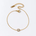 Women Fine Jewelry Classic Design 18K Real Gold Square Shape Lad Diamond Jewelry Charms Bracelet