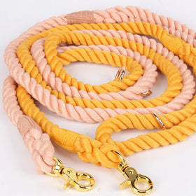 Luxury Heavy Training Multicolor Walking Orange Color Cotton Rope Dog Leash