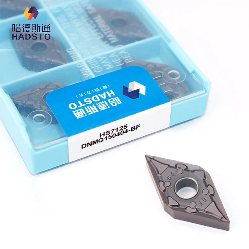 HADSTO CNC Tungsten Carbide Inserts DNMG 150404 150408-BF HS7125 Suitable for Universal Material Processing Cutting Tools