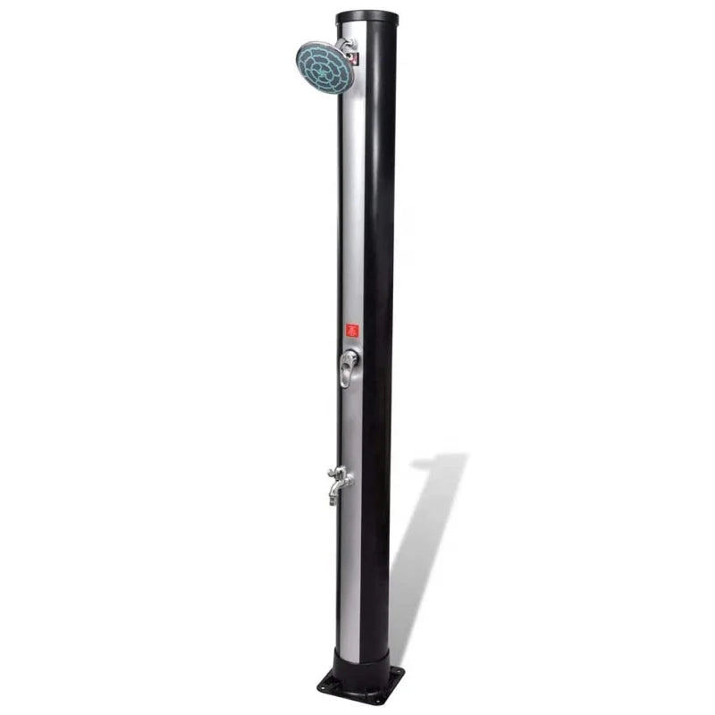 Aluminum Alloy Outdoor Solar Shower Swimming Pool Family Garden Beach with Shower Head and Foot Shower