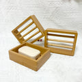 Wholesale Natural Wooden Bamboo Bathroom Accessories Portasapone Soap Holder Tray Stand Elegant Natural Wood Soap Dish