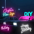 Drop Shipping Happy Birthday Acrylic Electronic Custom Neon Sign LED Customized Night Light for Party Home Wedding Decor