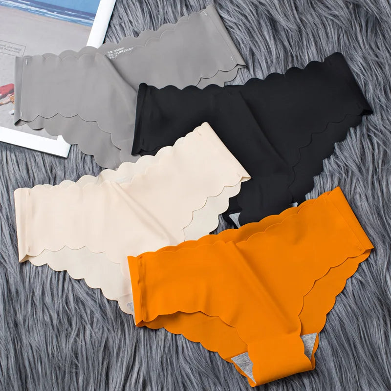 Wholesale Cheap Price Underwear Girls Sexy Lingeries One Piece Women's Panties Ice Silk Seamless UnderPants Free Size Briefs