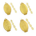 Wholesale Brass Engraved Gold Plated 4 Pictures Locket Necklace Oval Locket Pendant Photo Frame Jewelry for Couples