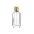 For MUB Luxury Perfume Bottles Unique 50ml 100ml Flat Rectangular Crimped Glass Spray Bottle with Pump Sprayer Seal