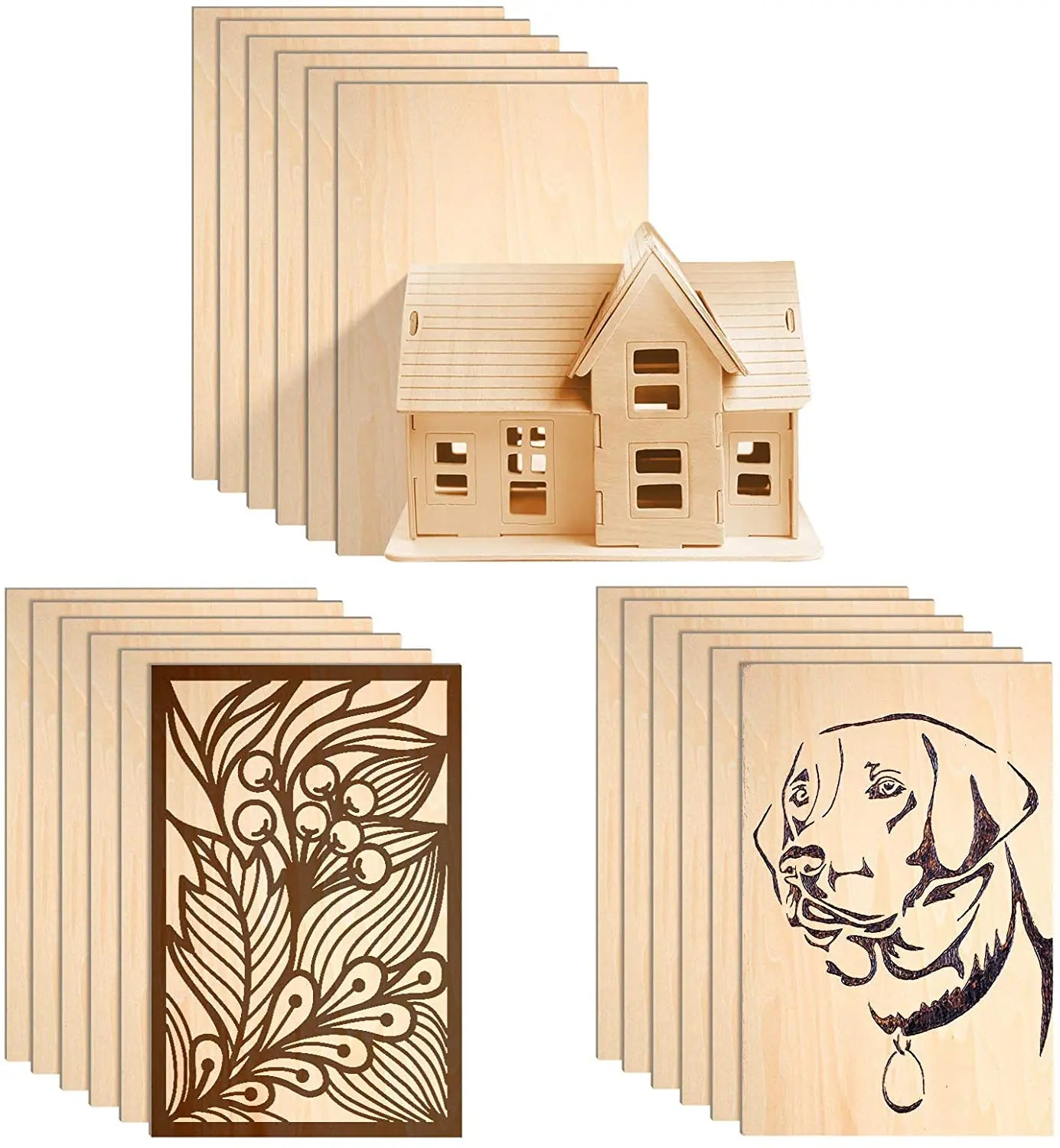 Basswood Sheets 1/16InchUnfinished Plywood Craft Basswood Sheet for Cricut Maker