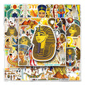 50Pcs Famous Egyptian Architecture Pharaoh Pyramid Graffiti Stickers for Phone Bottle Waterproof Egypt Travel Label