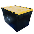Heavy Duty Logistic Industrial Plastic Collapsible Foldable Stackable Nestable Moving Turnover Box Storage Attached Lid Crate