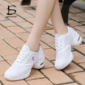 Factory Wholesale Ladies Mesh Breathable Fitness Sports Dance Shoes Square Jazz Style