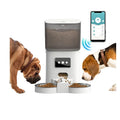 2022 New Arrival RemoteControl Automatic Cat Feeders 6L Cat Dog Dry Food Dispenser With Double Bowls