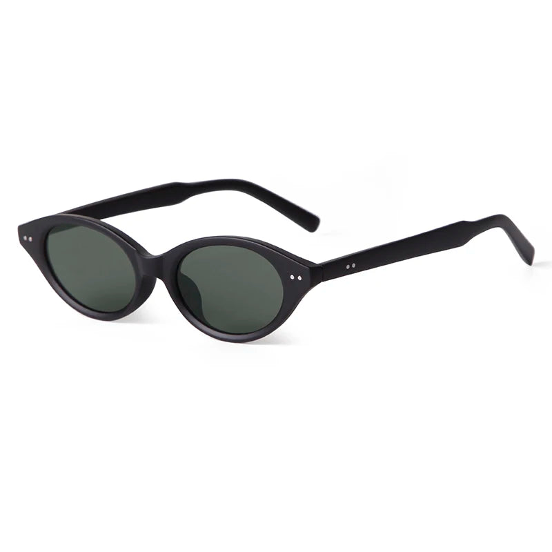 STY2379 Retro Street Photo Sunglasses Women Men Cat Eye Vintage Shades Green Lenses Leopard Custom Wholesale Sun Glasses