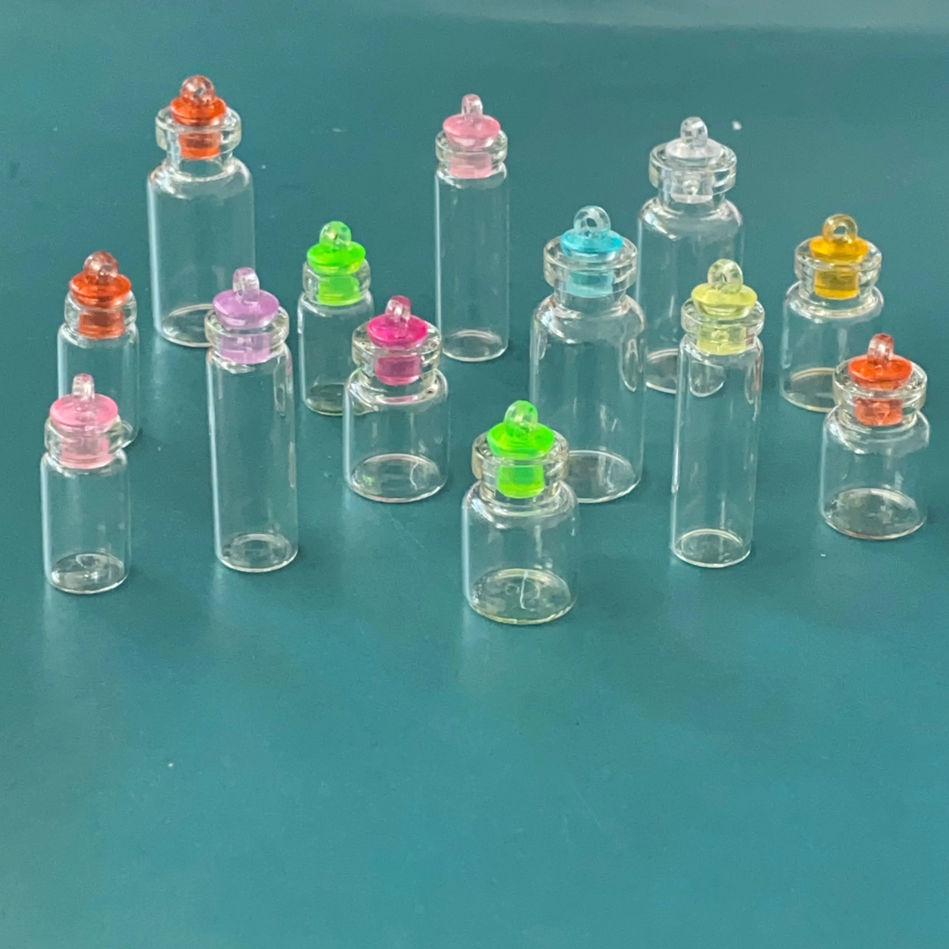 Mini Transparent Empty Glass Bottles with Rubber Stopper Small Bottle with Stopper for Party Birthday Present Wedding Decoration