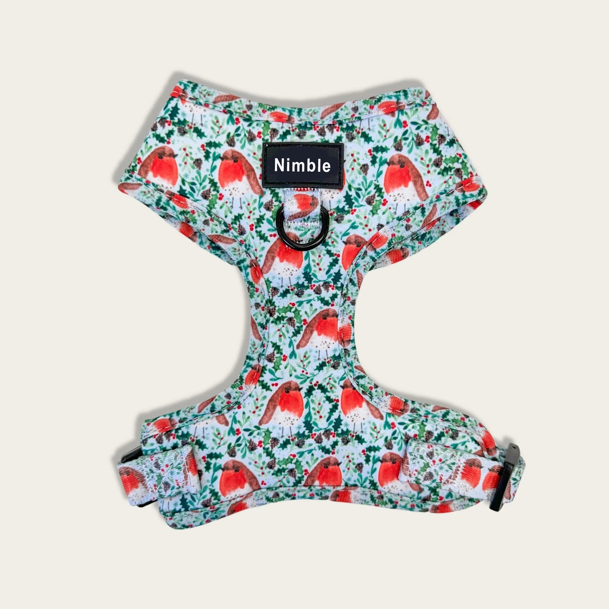 Nimble Luxury Neoprene Dog Harness Set and Collar Leash Breathable Soft Custom Print Puppy Pet Backpack Popular Style