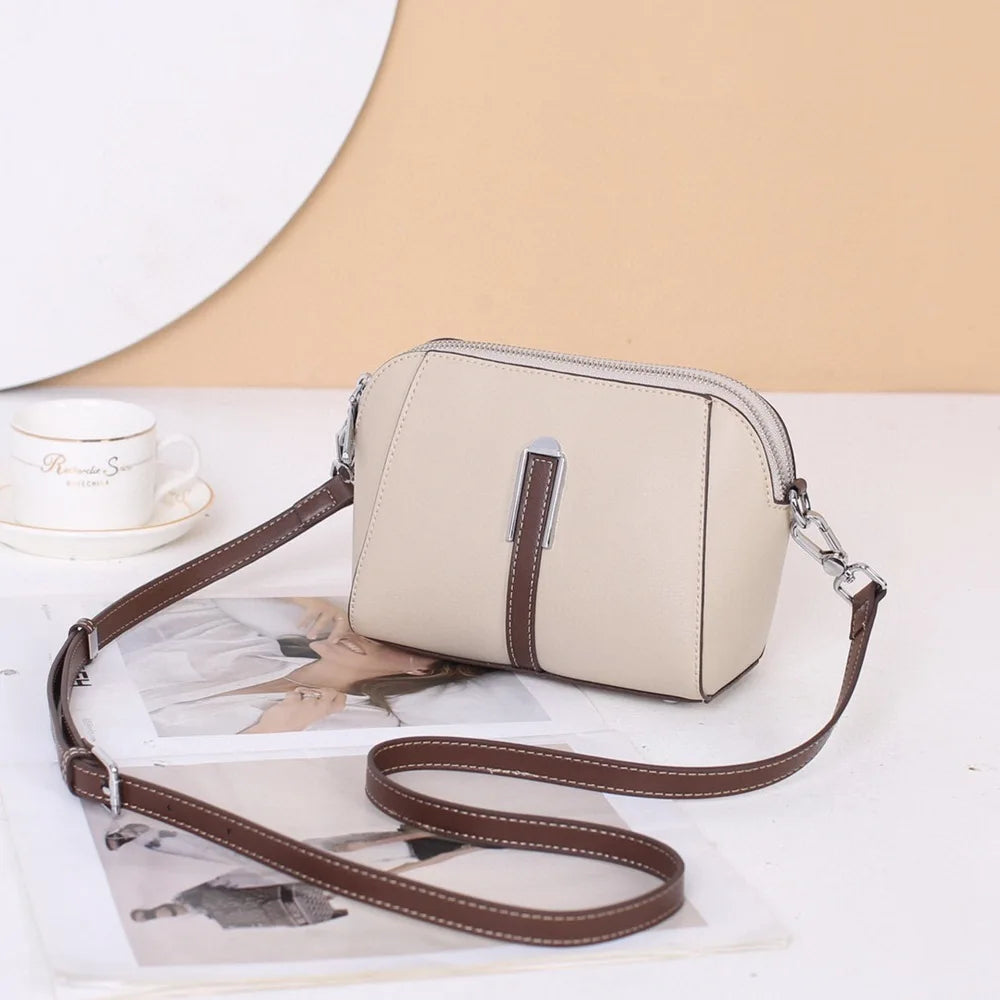 AndoBag Shoulder Crossbody  Bags for Women Genuine Cow Leather Fashion Sling Bag Casual Female Small Square Bag 9189