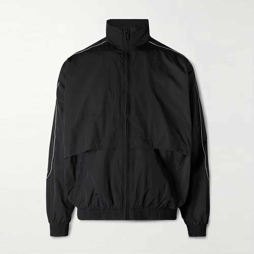 Men's Casual Windbreaker Bomber Jacket | Digital Print Nylon Stand Collar Coat | Spring Lightweight Outdoor Jacket
