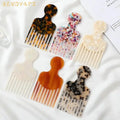 Tortoise Shell Cellulose Acetate Tooth Comb Newest Korean Stylish Fine Tooth Acetate Hair Combs for Ladies