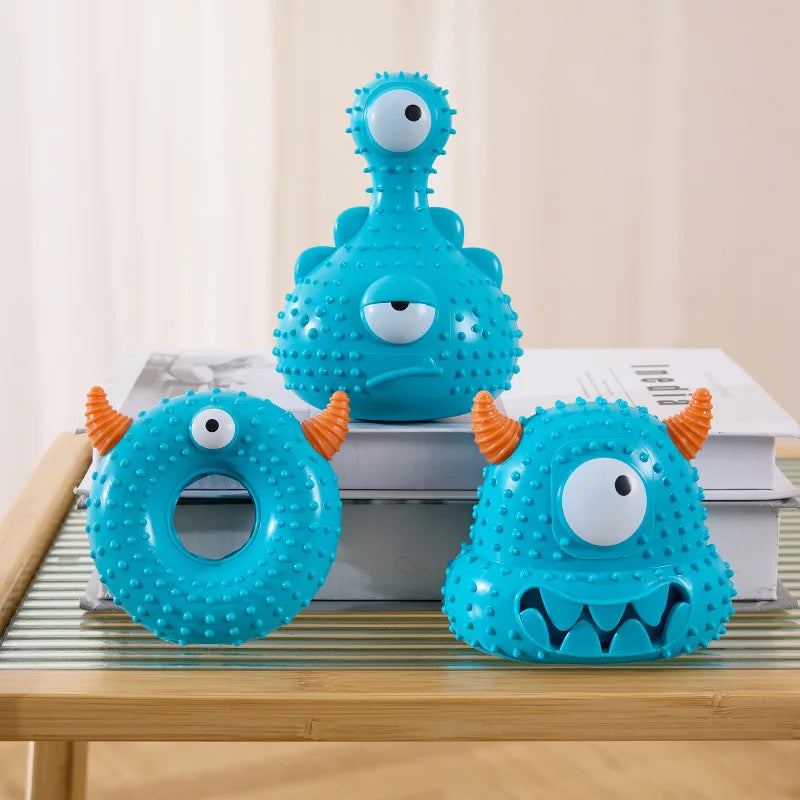 Small Monster Series Eco-Friendly Bite-Resistant Silicone Pet Toys Easy Clean for Dogs Rabbits Wholesale Cross-Border Explosions