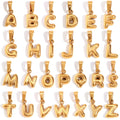 European American Fashion Simple Temperament 18K Gold Mini Bubble Letter Pendant Stainless Steel Plated Explosion-Proof Jewelry