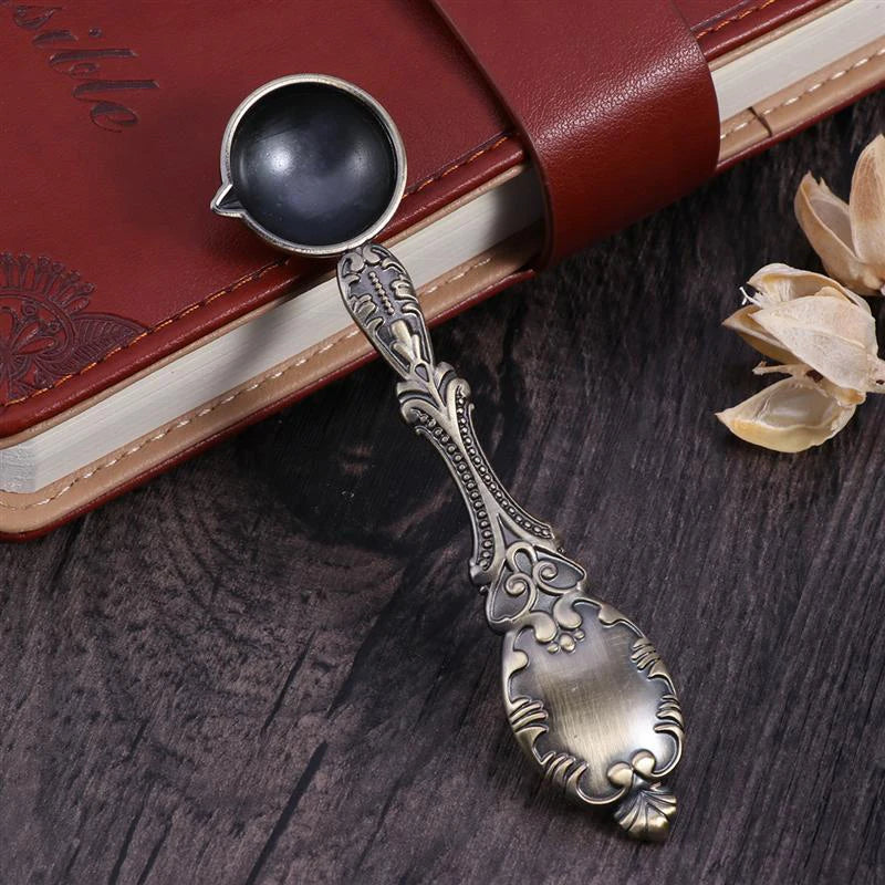 Vintage Wax Spoon Bronze Metal Wax Seal Melting Spoon