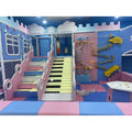 Pastel Macaron Kids Soft Play Area Equipment with Ball Pit and Slide for Family Backyard and Daycare Center Playroom