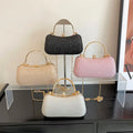 New Fashion Small Square Shoulder Crossbody Handbag with Gold Chain Unique Logo Pattern Durable Leather Lining for Banquets