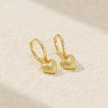 Romantic 925 Sterling Silver Shell Pendant Charm Hoop Earrings for Women Trendy European Wedding Party Jewelry Ocean Beach
