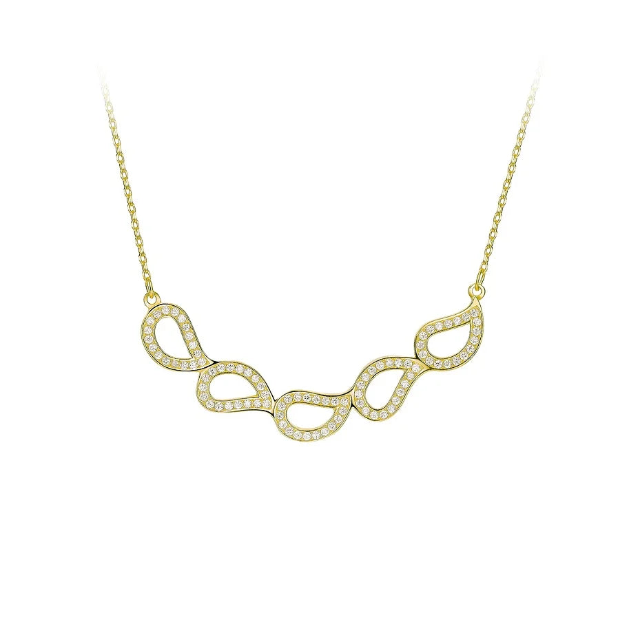 High Quality CZ Stone Plated Gold Designer Simple 925 Sterling Silver Woman Cute Choker Necklaces for Women