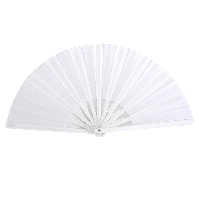 Custom Chinese 13inch Large Logo Bamboo Fans Hand Held Folding Custom Clack Fans Sublimation for Festival Wedding